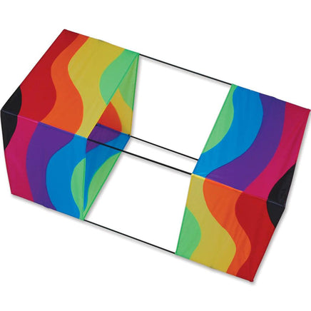102 cm Box Kite - Wavy Rainbow Single Line Kites Premier Kites