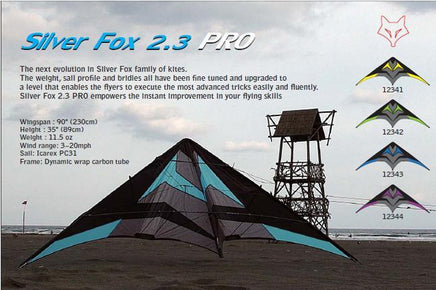 Silver Fox 2.3 PRO Inter - Adv. Stunt Kites Flying Wing Kites